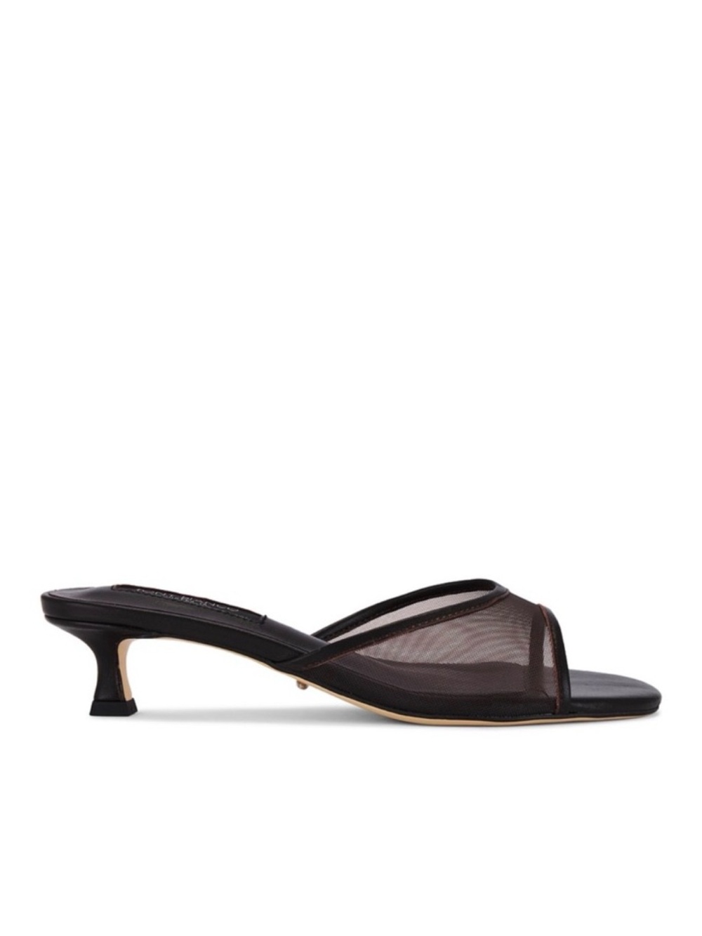 Tony Bianco Black Mesh Kitten Heel Mule